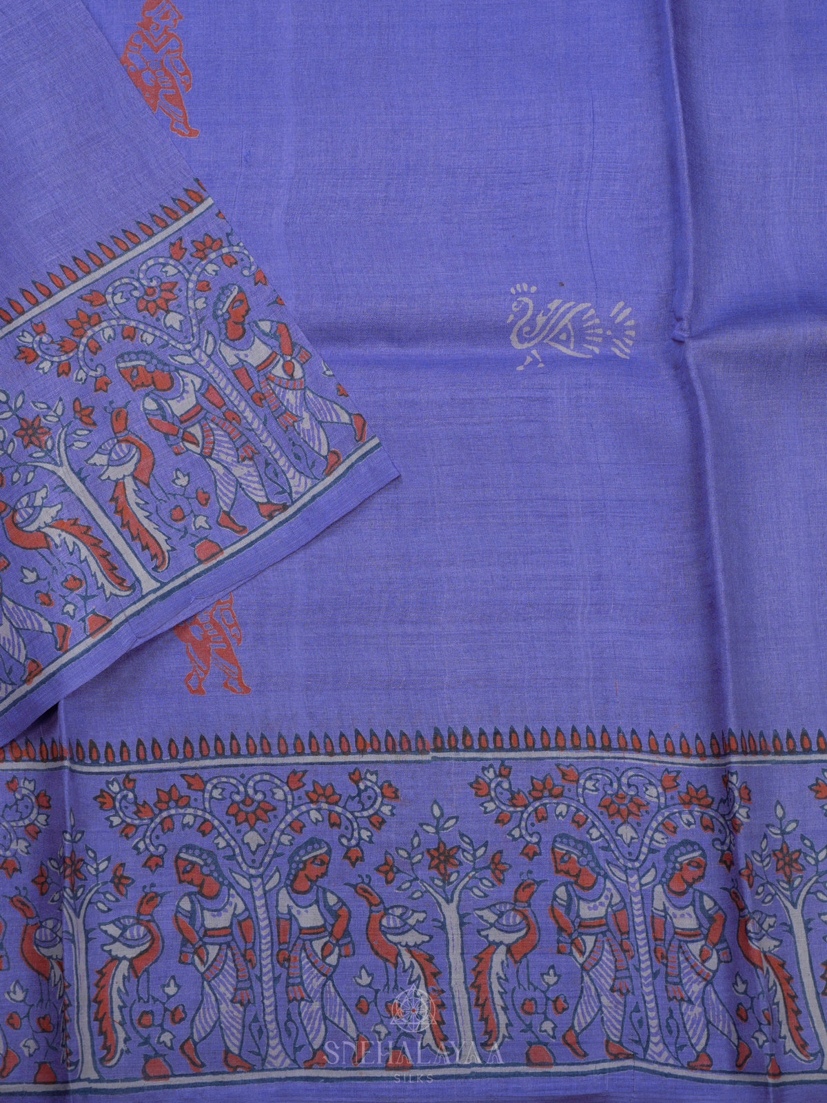 Lavender Tussar Saree
