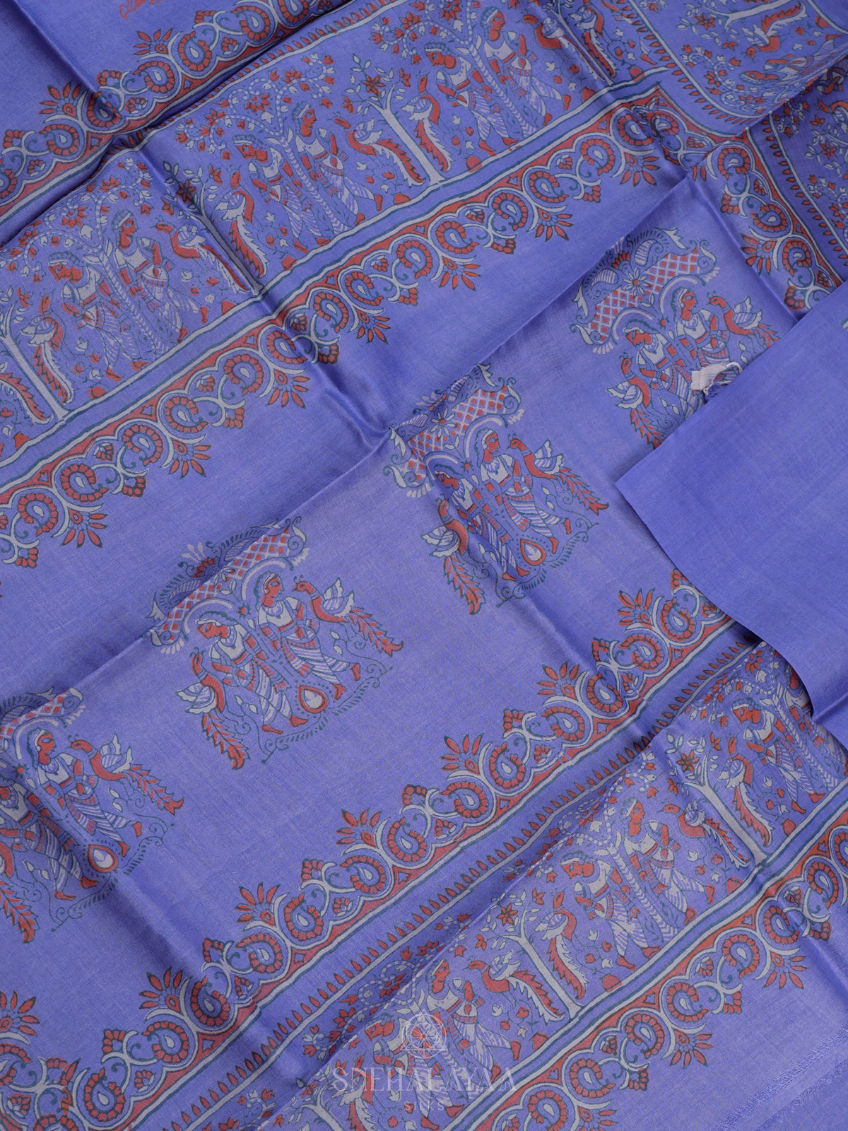 Lavender Tussar Saree
