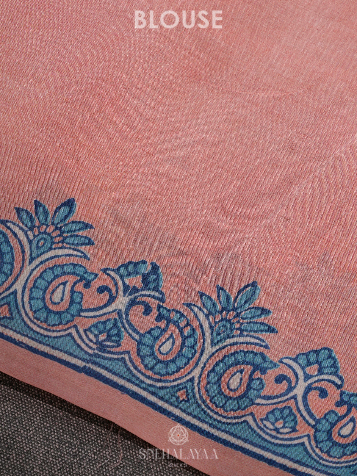 Peach Tussar Saree