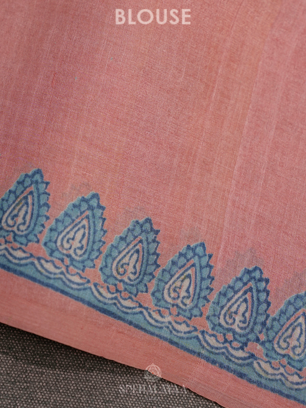 Peach Tussar Saree