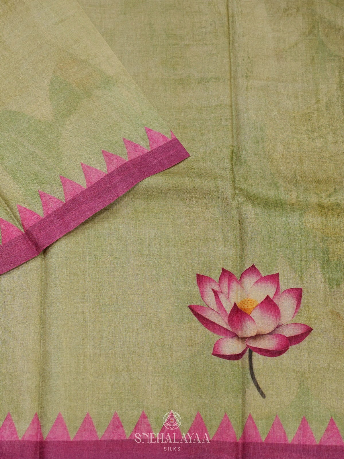 Pista Green Tussar Saree