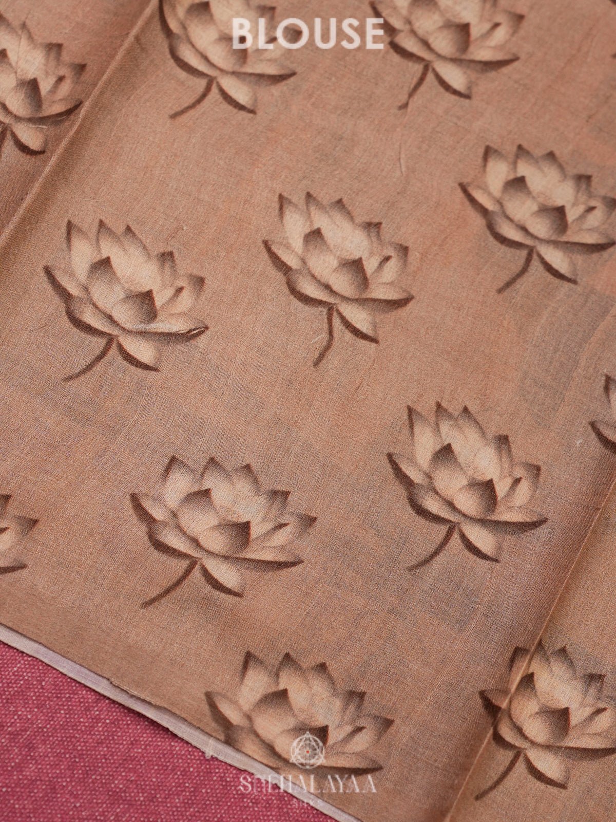 Peach Tussar Saree