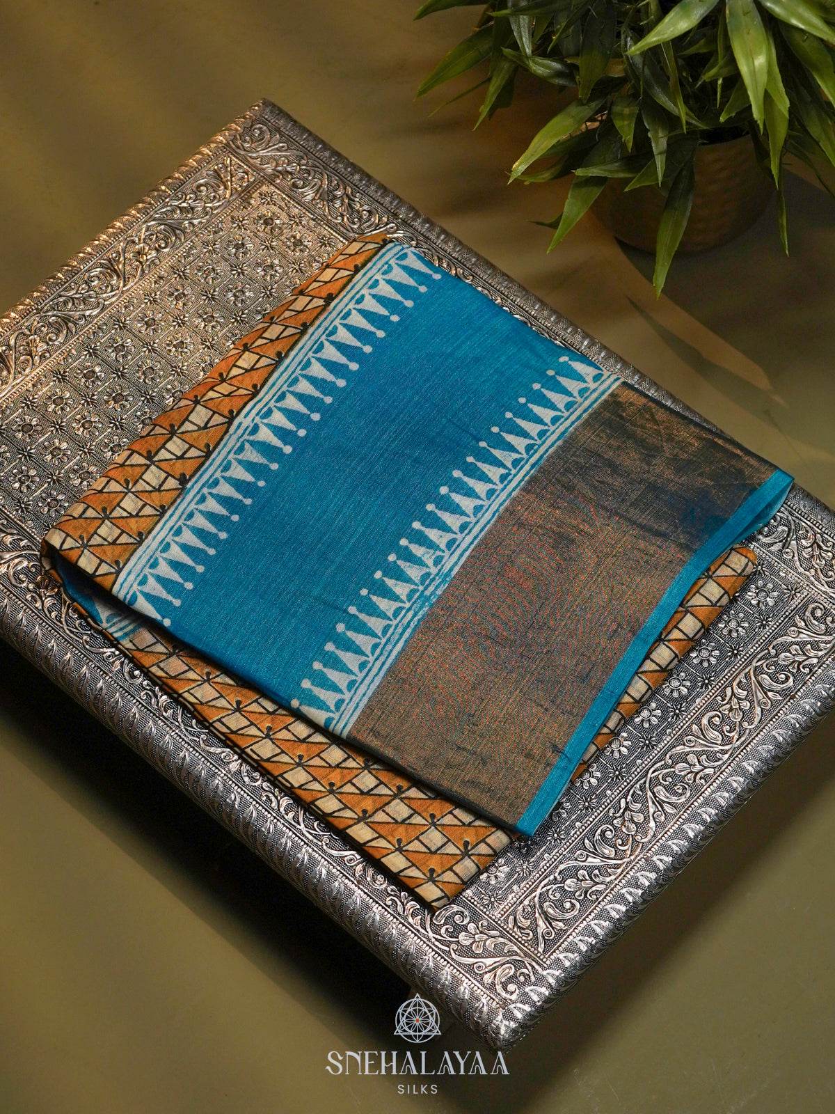 Off White Tussar Saree