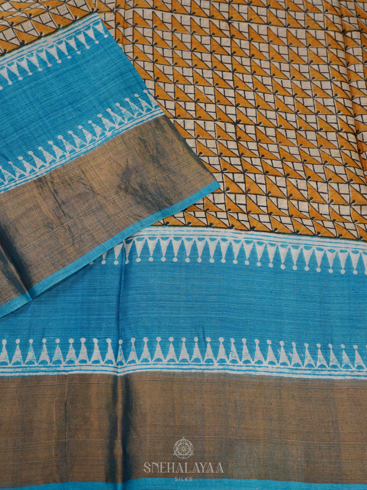 Off White Tussar Saree