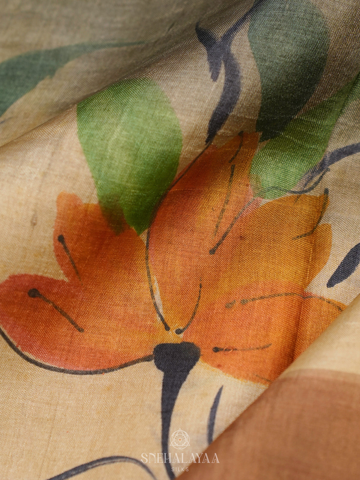 Multi colour Tussar Saree