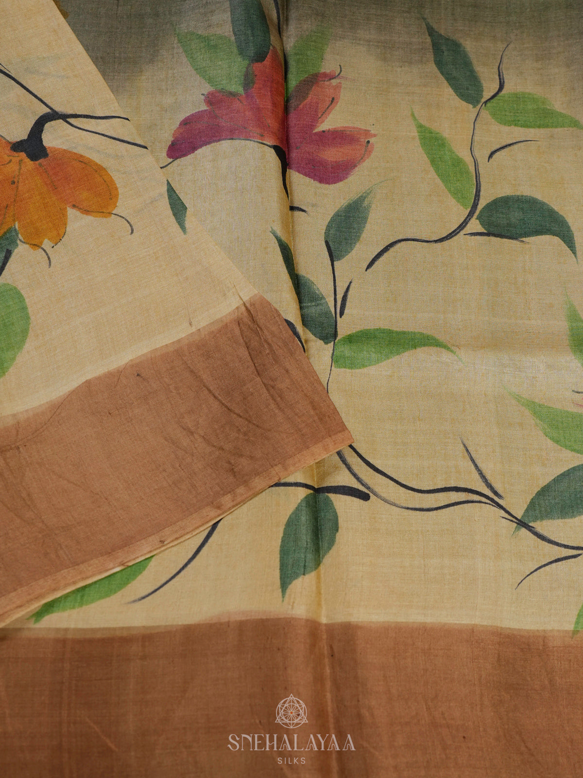 Multi colour Tussar Saree