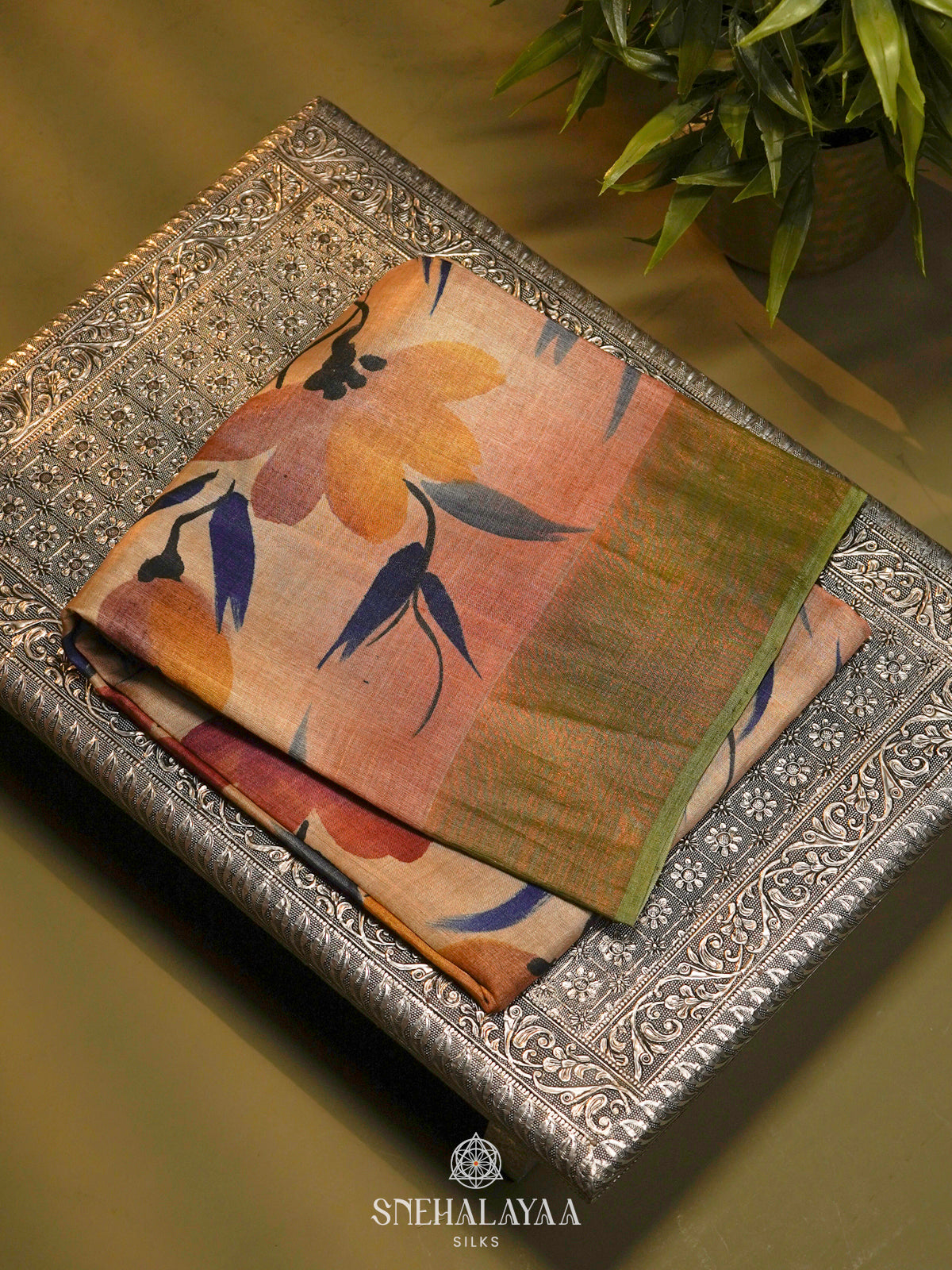 Multi colour Tussar Saree