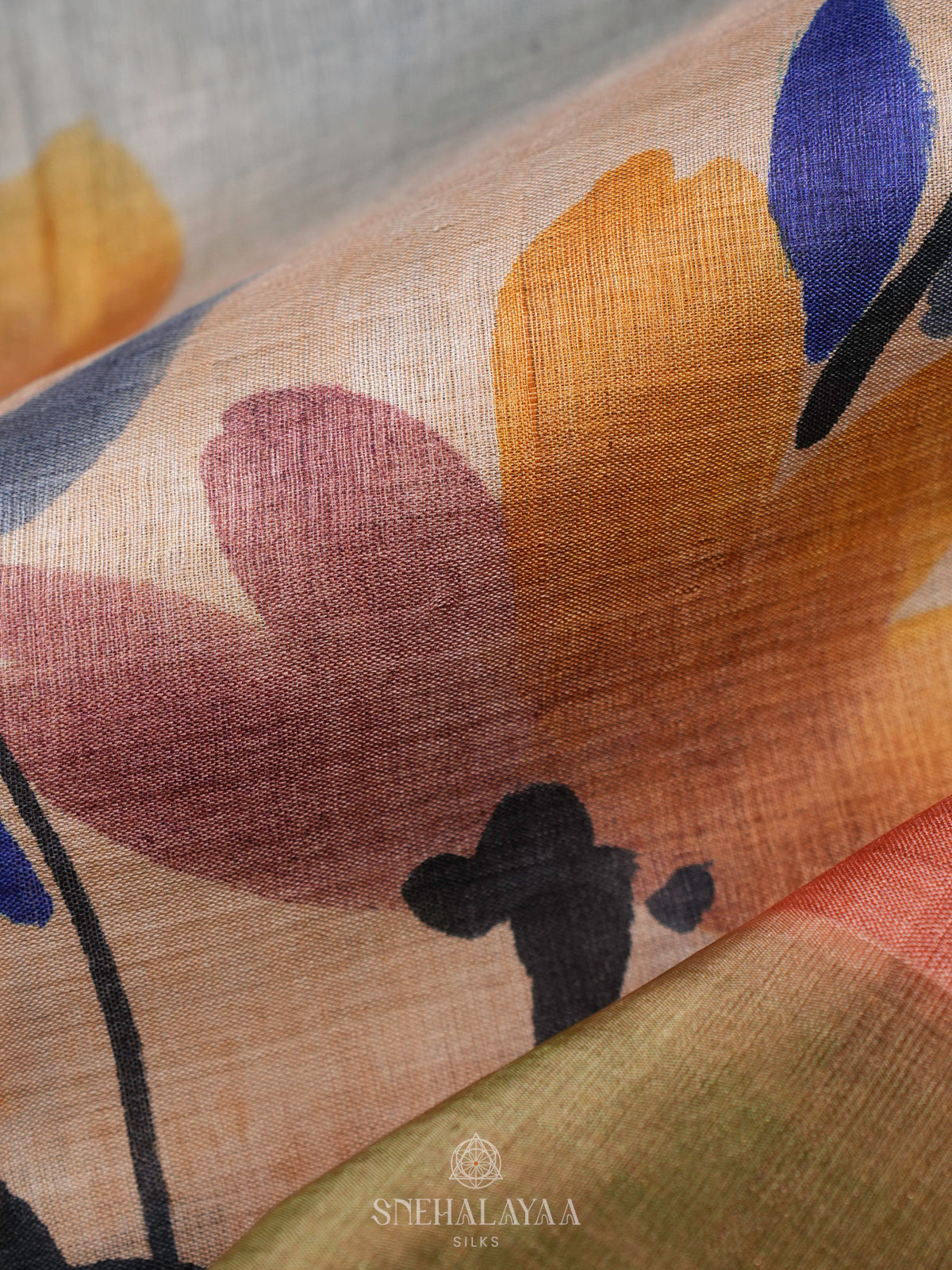 Multi colour Tussar Saree
