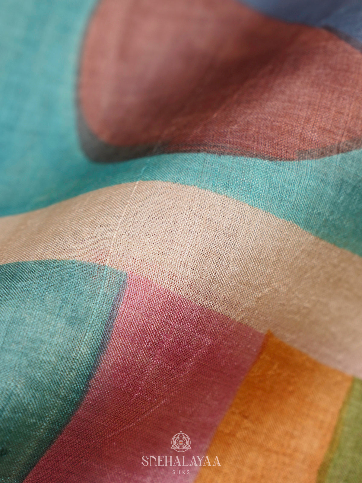 Multi colour Tussar Saree