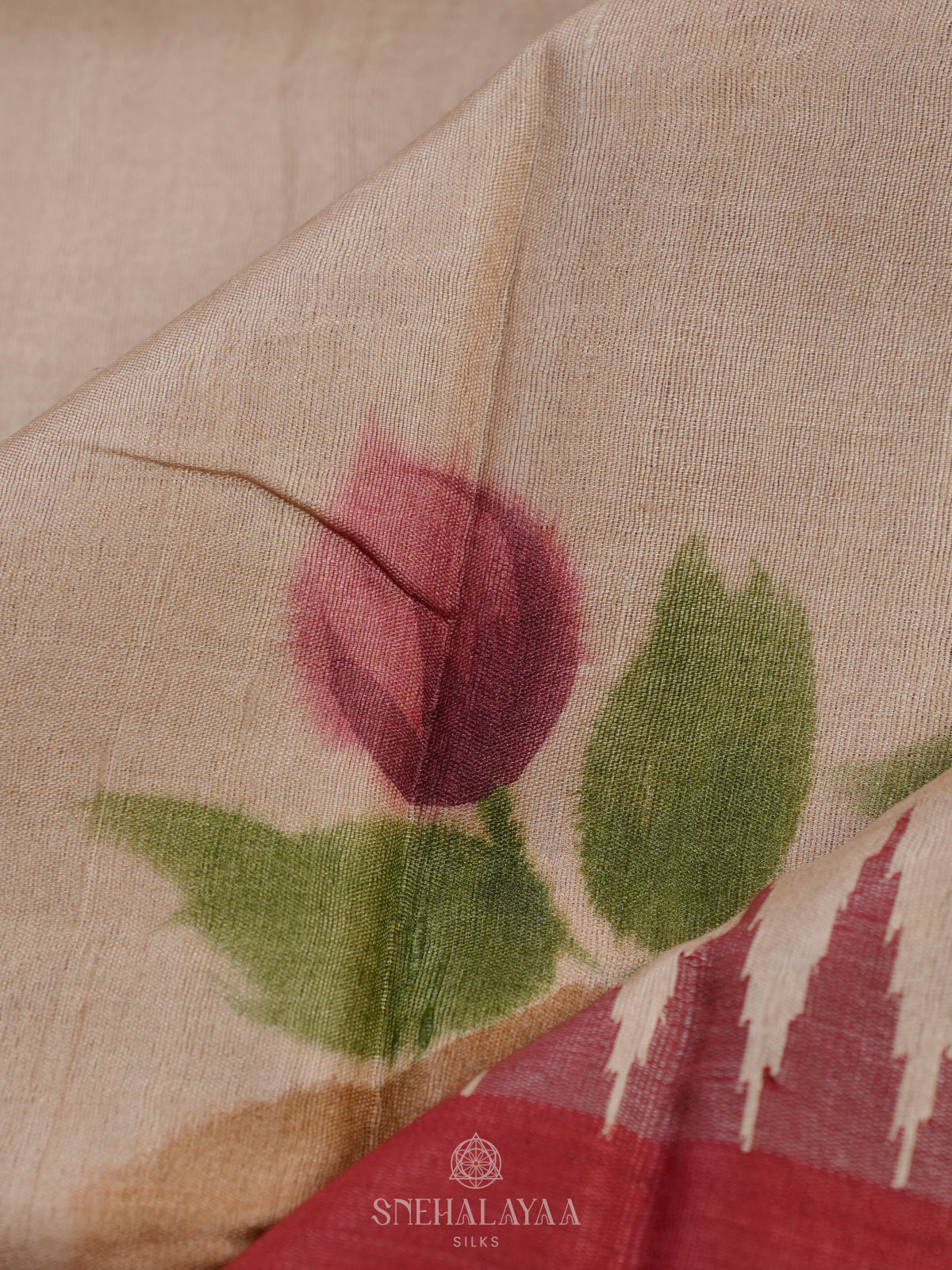Cream Tussar Saree