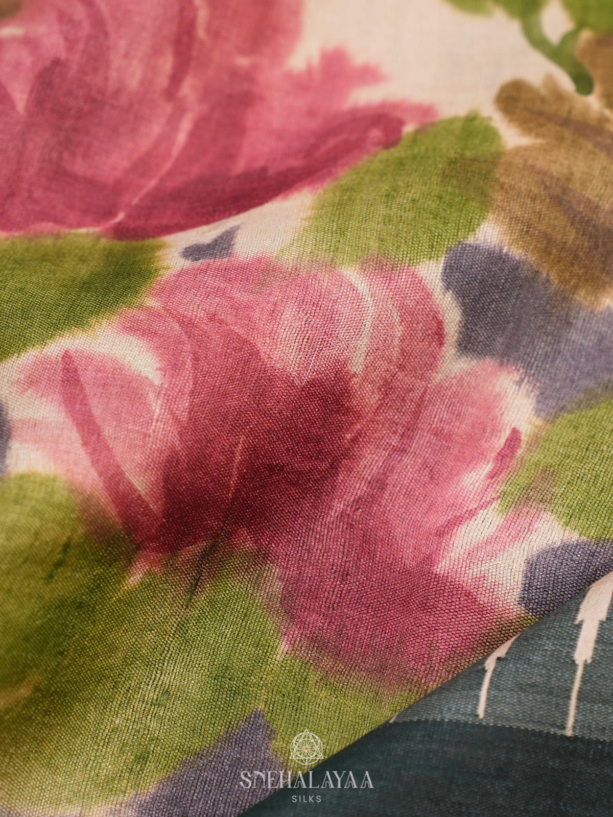 Cream Tussar Saree
