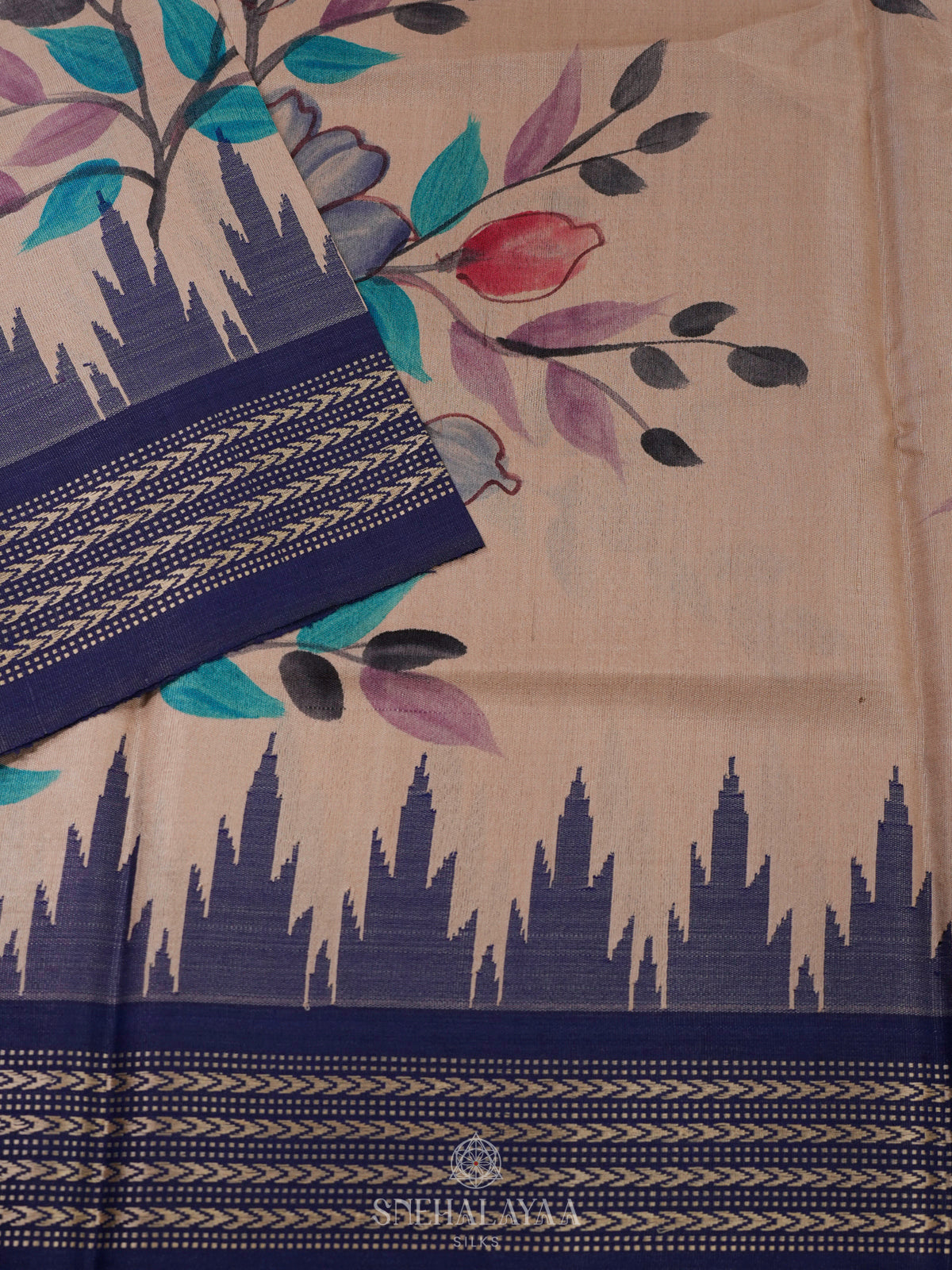 Off White Tussar Saree
