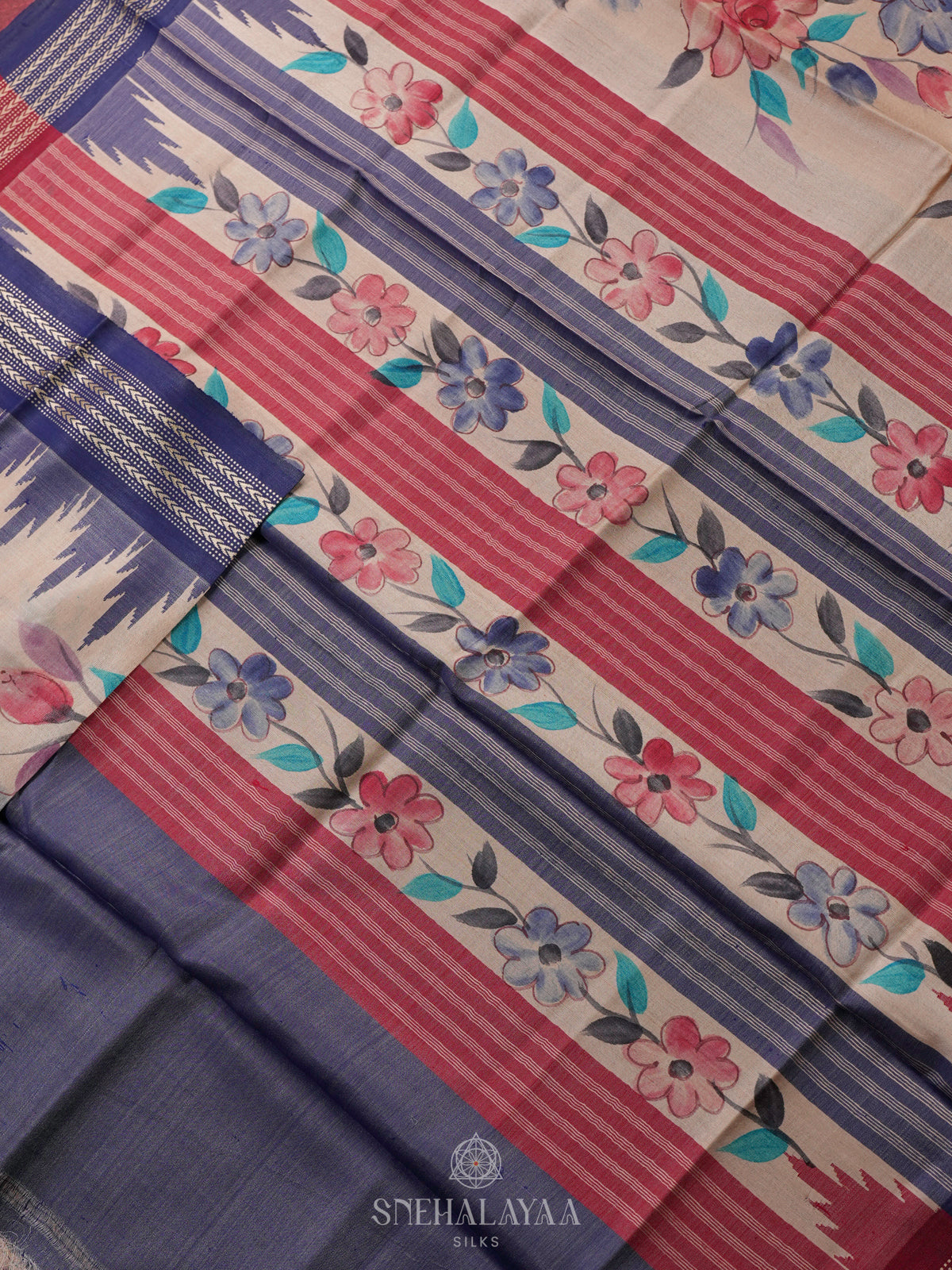 Off White Tussar Saree