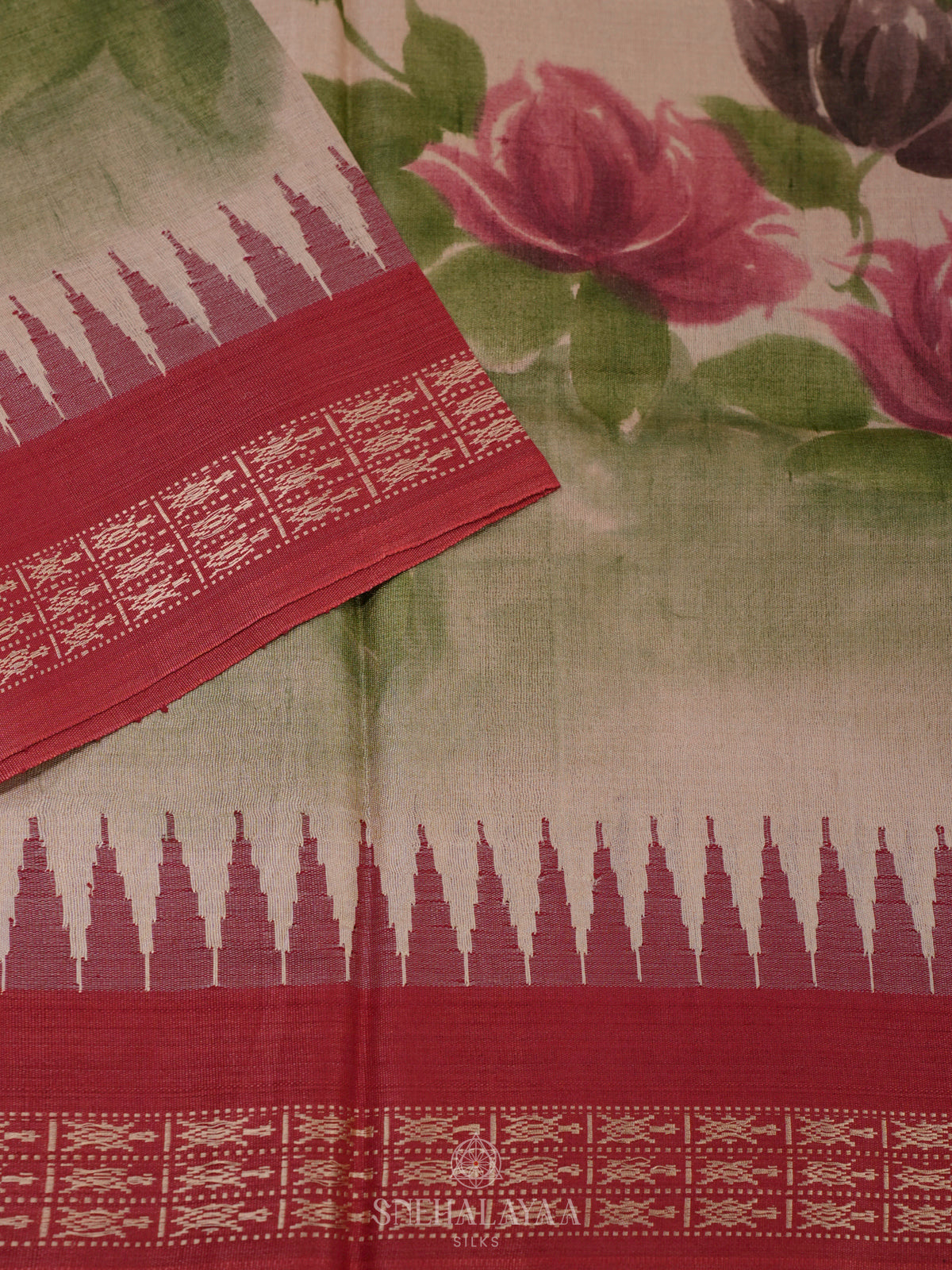 Off White Tussar Saree