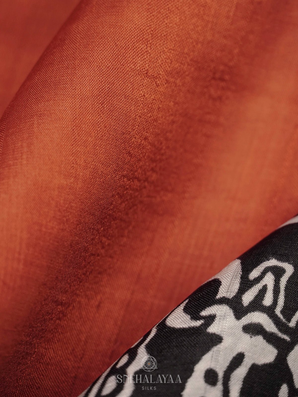 Orange Tussar Saree