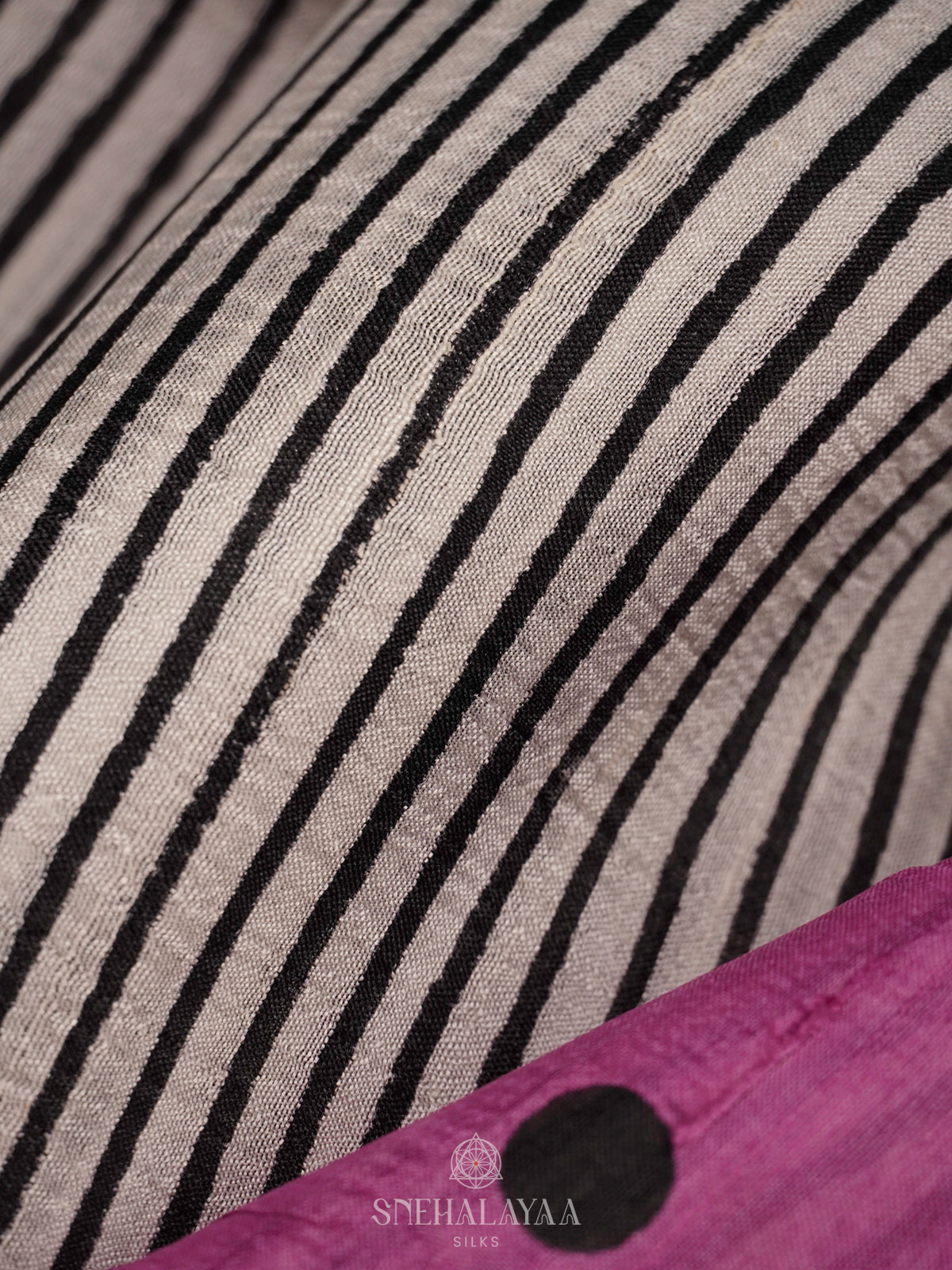 Plum Tussar Saree