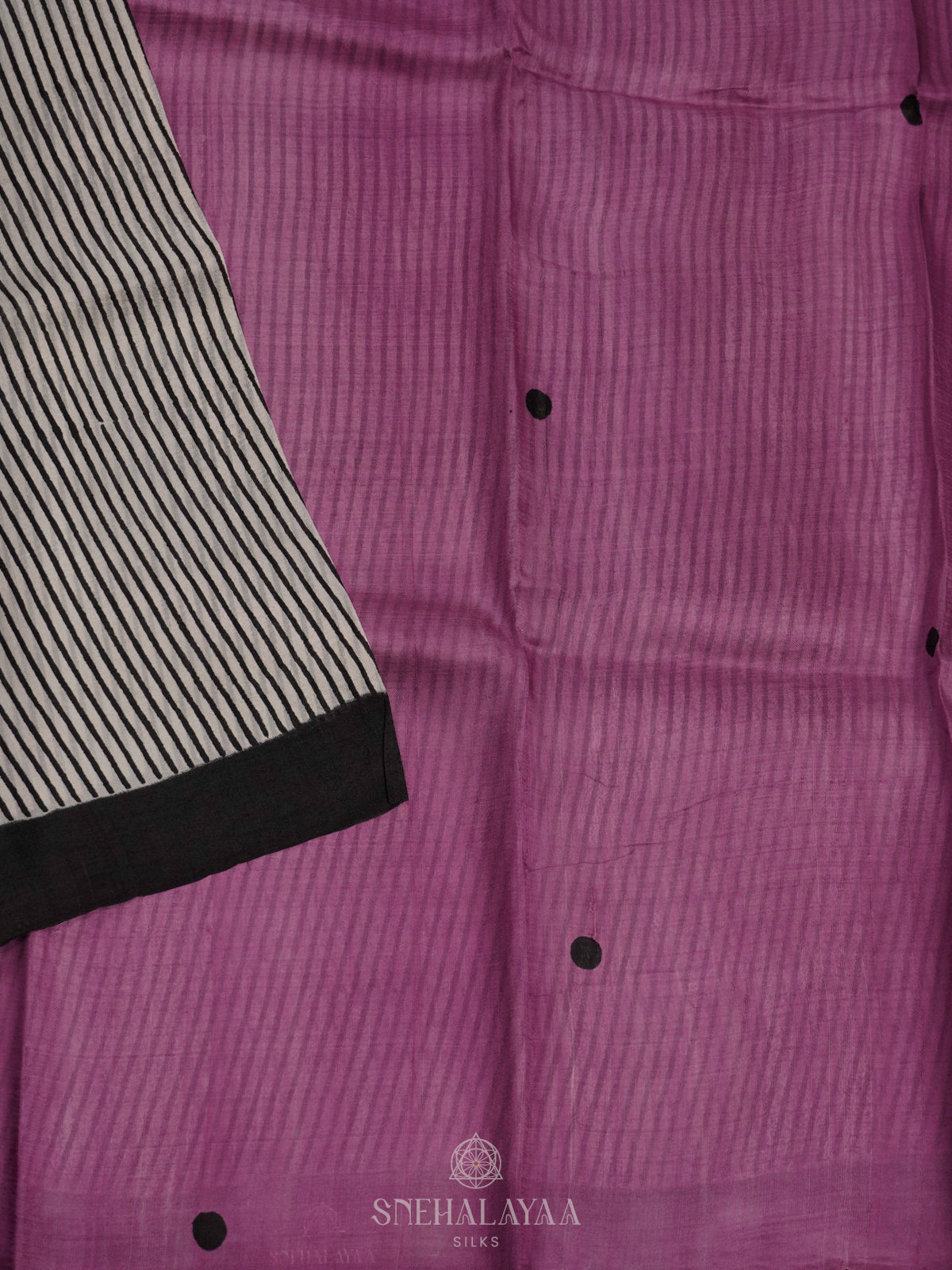 Plum Tussar Saree