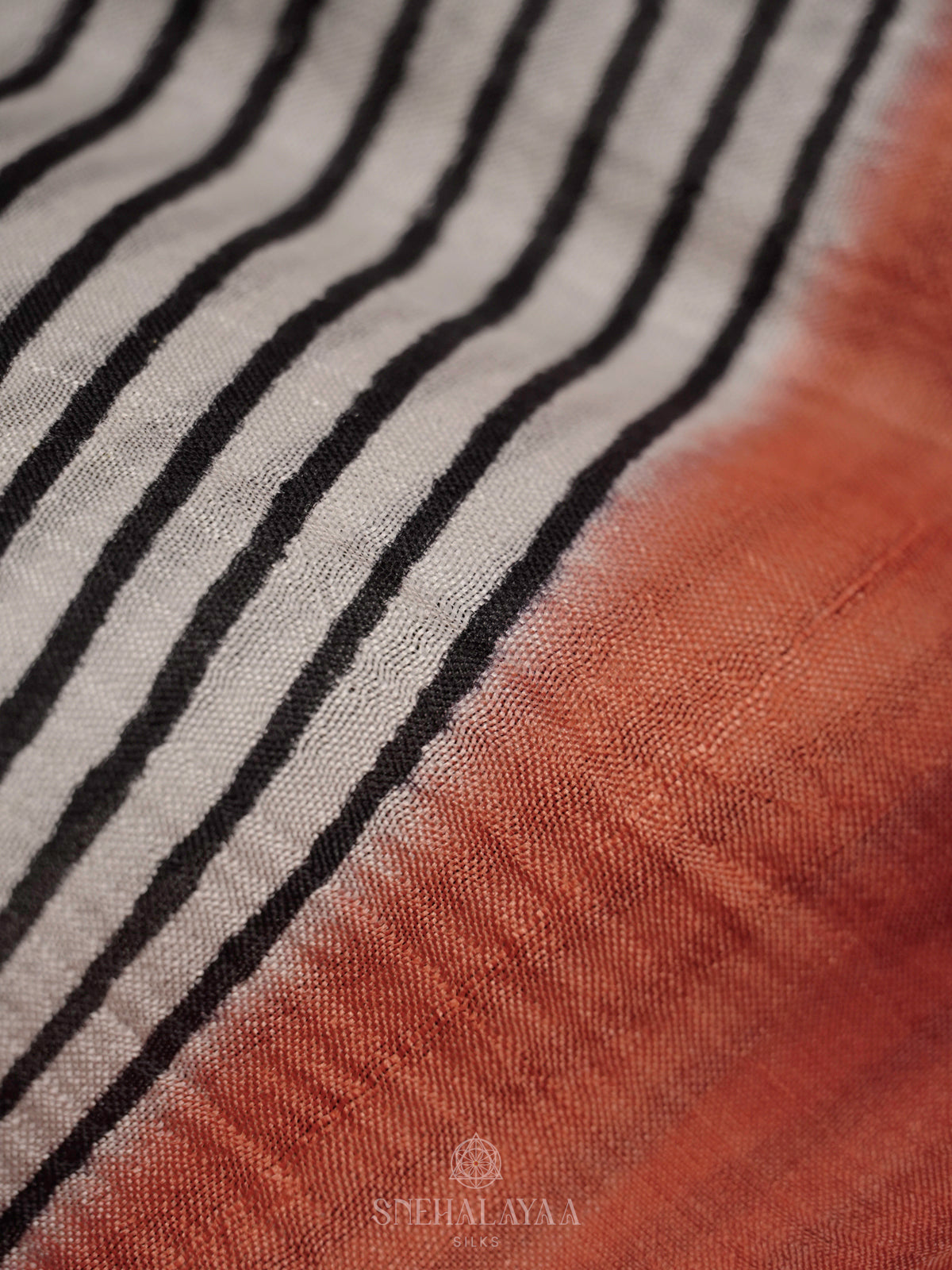 Orange Tussar Saree