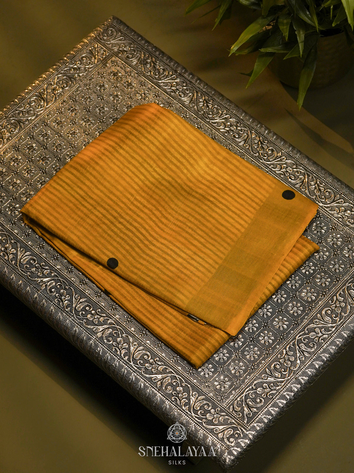 Yellow Tussar Saree