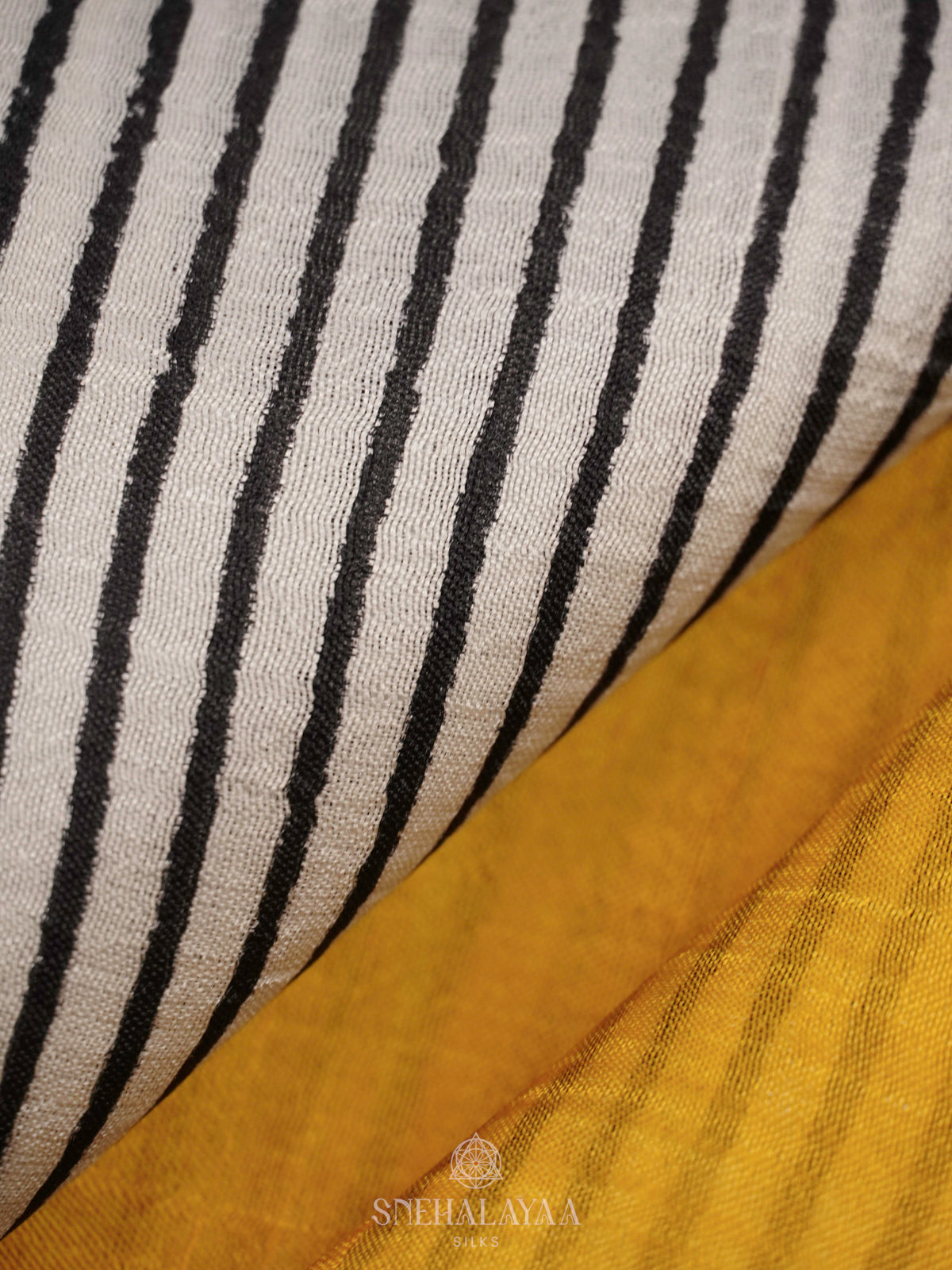 Yellow Tussar Saree