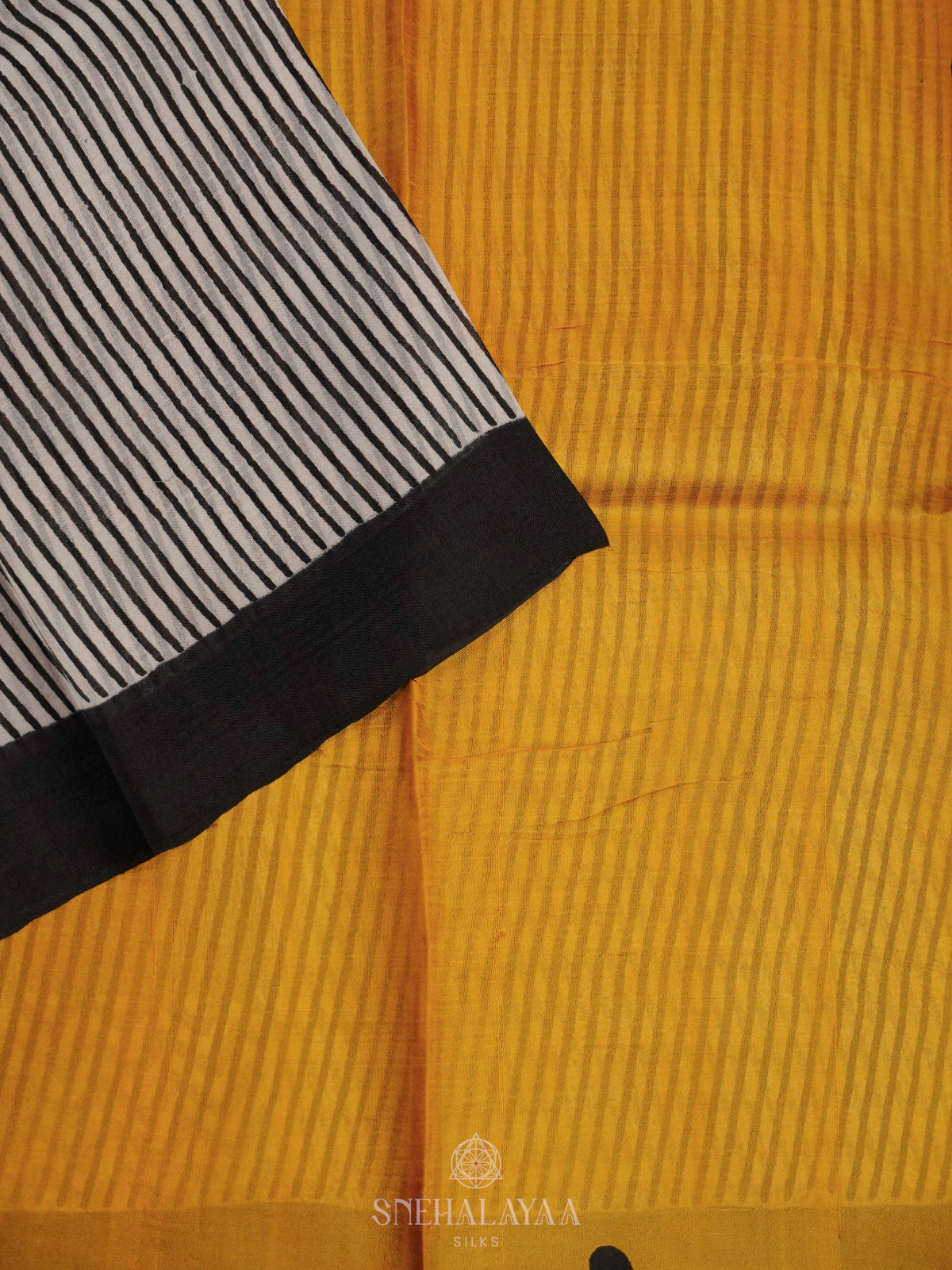 Yellow Tussar Saree