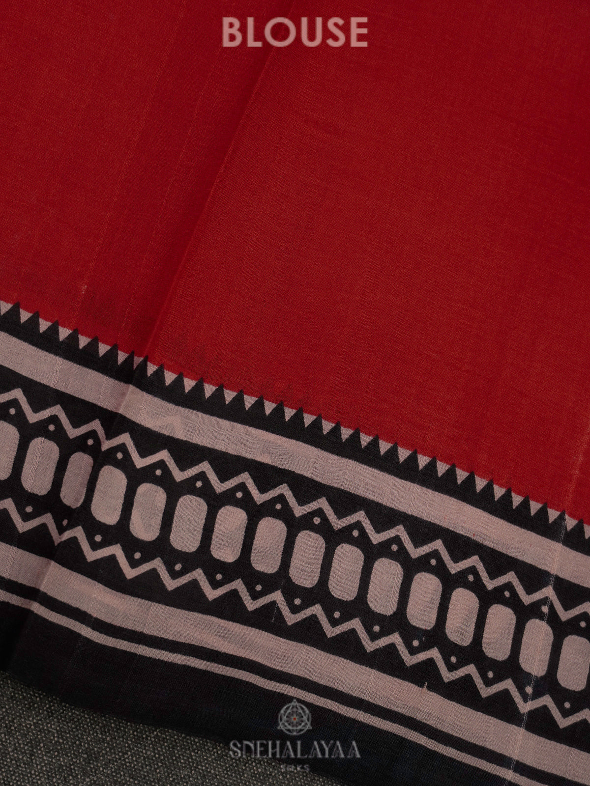 Red Tussar Saree