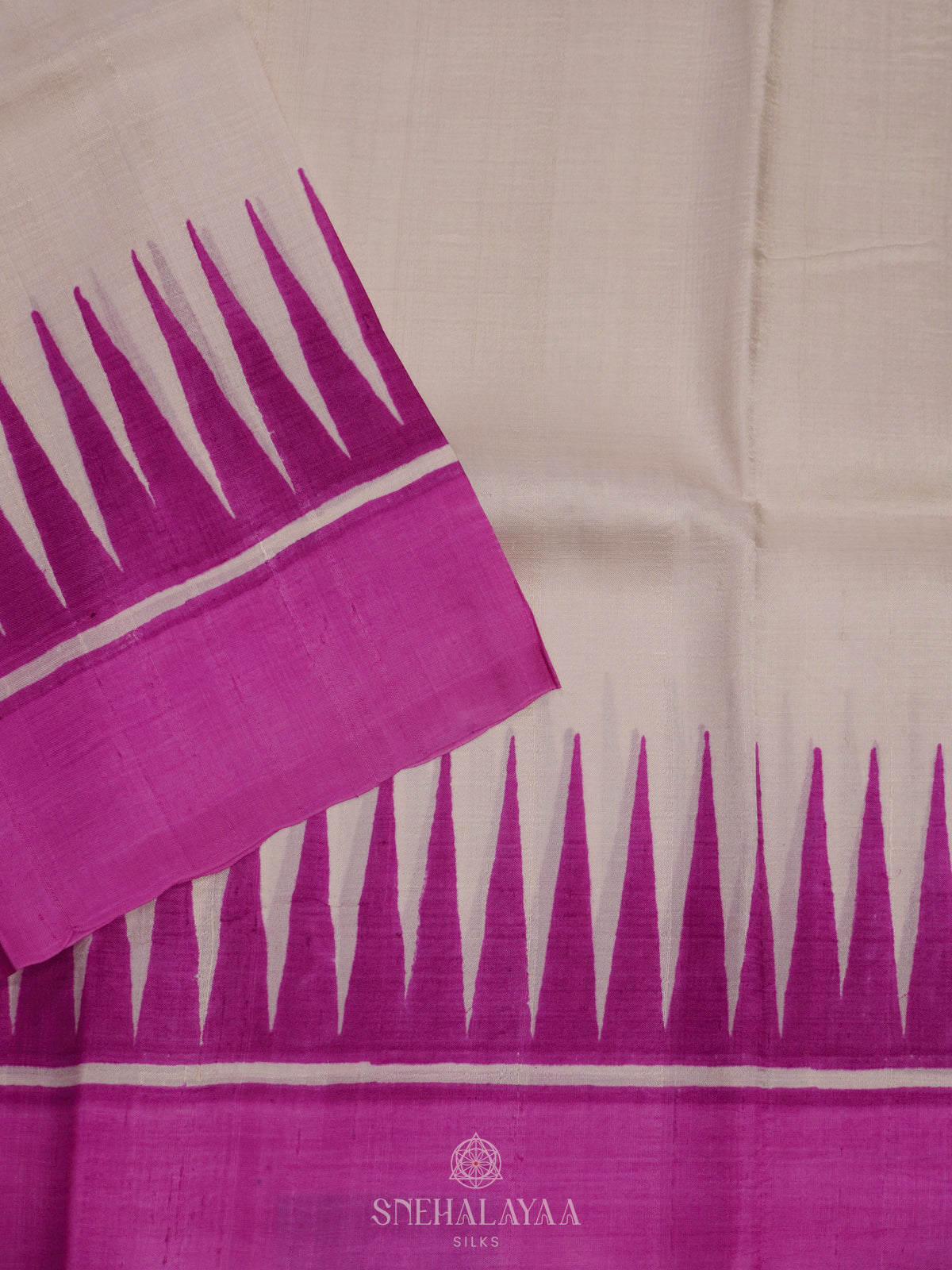 Cream Tussar Saree
