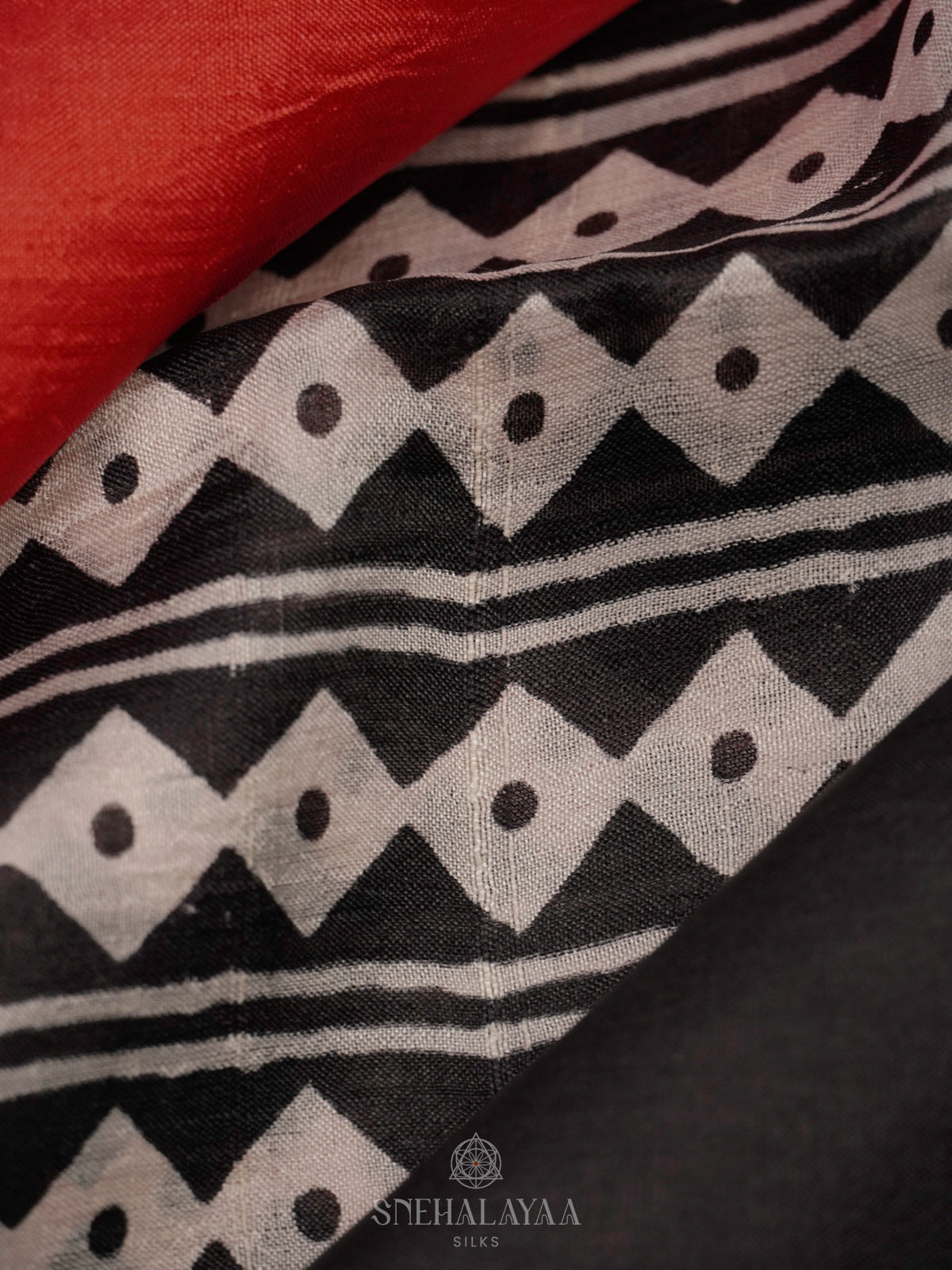 Black Tussar Saree