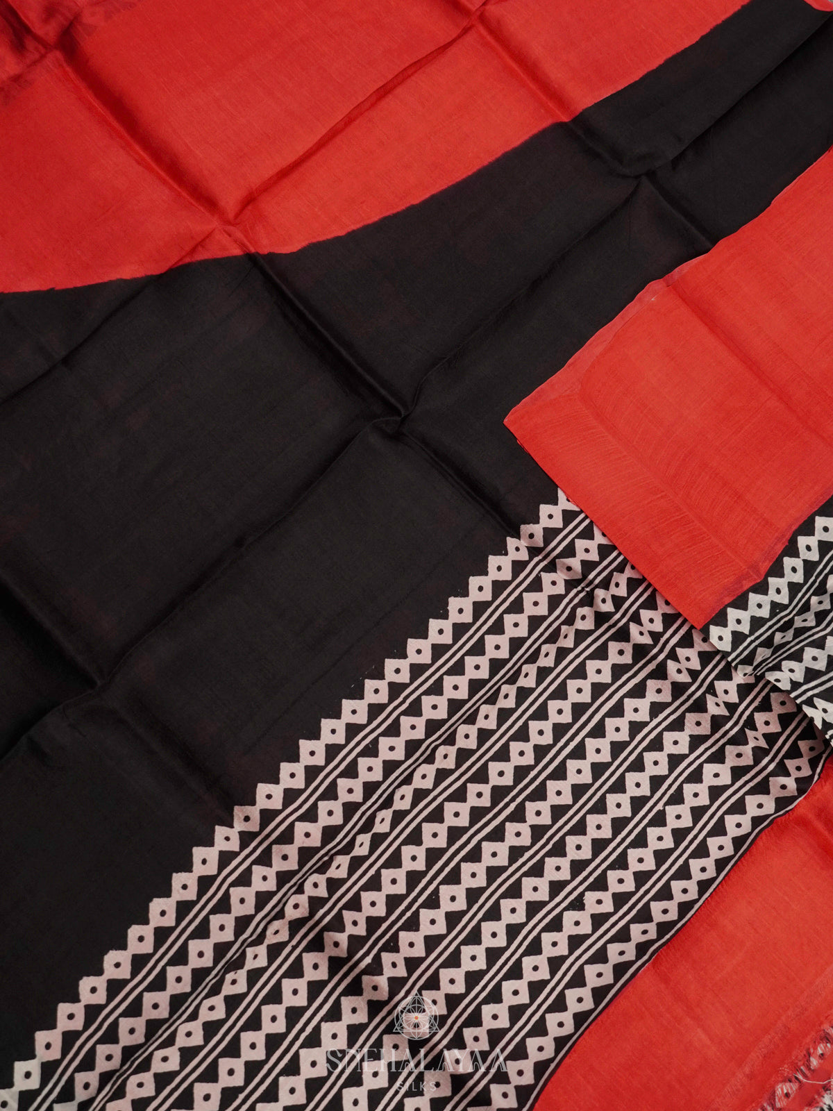 Black Tussar Saree