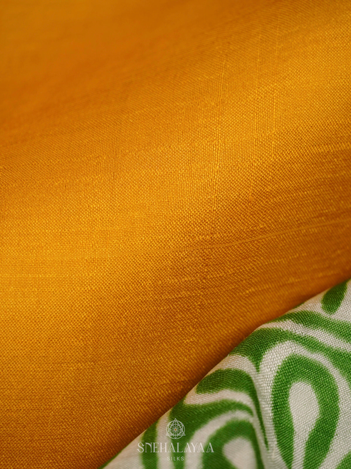 Mango Yellow Tussar Saree