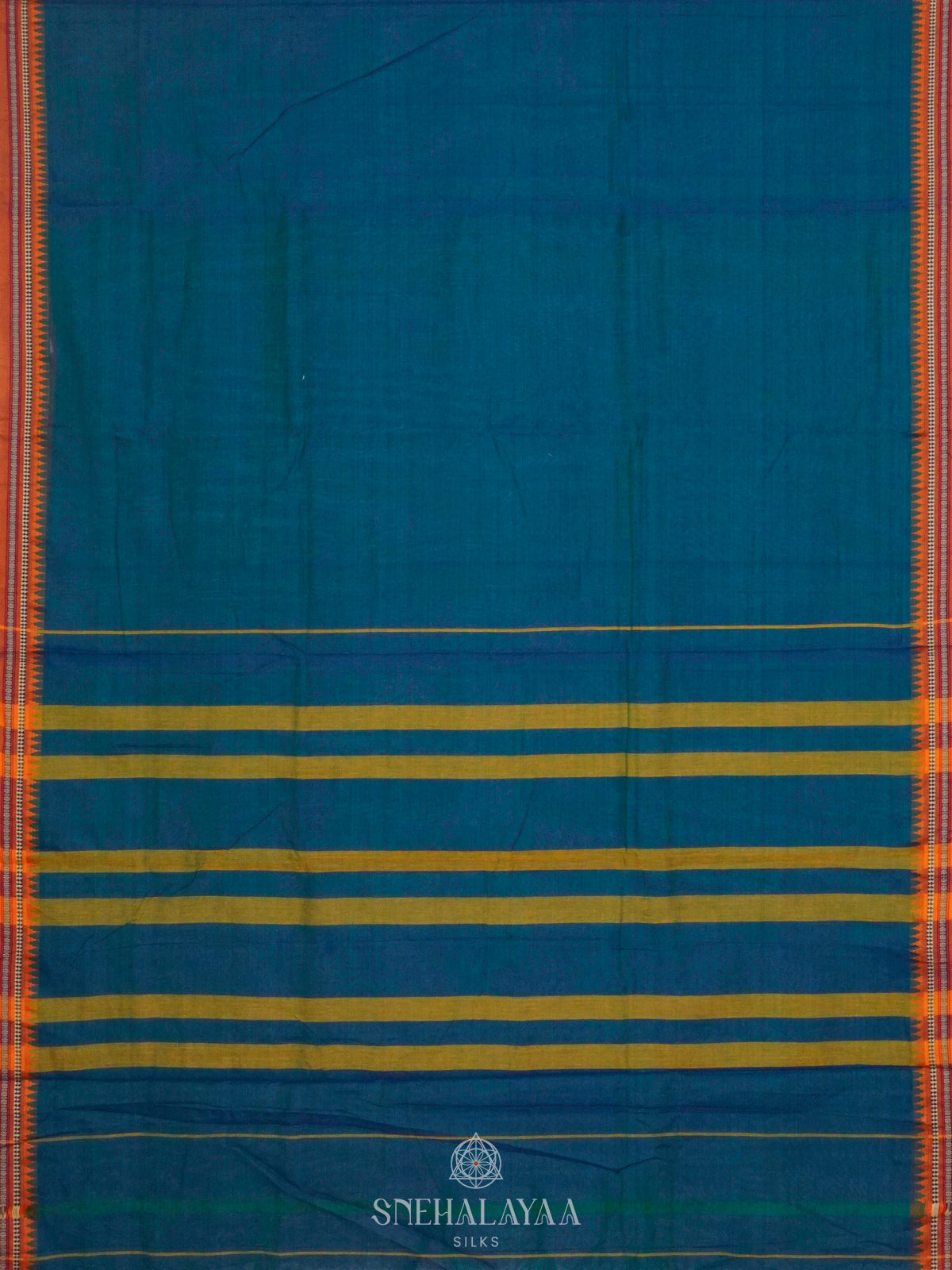 Peacock Blue Narayanpet Cotton Saree