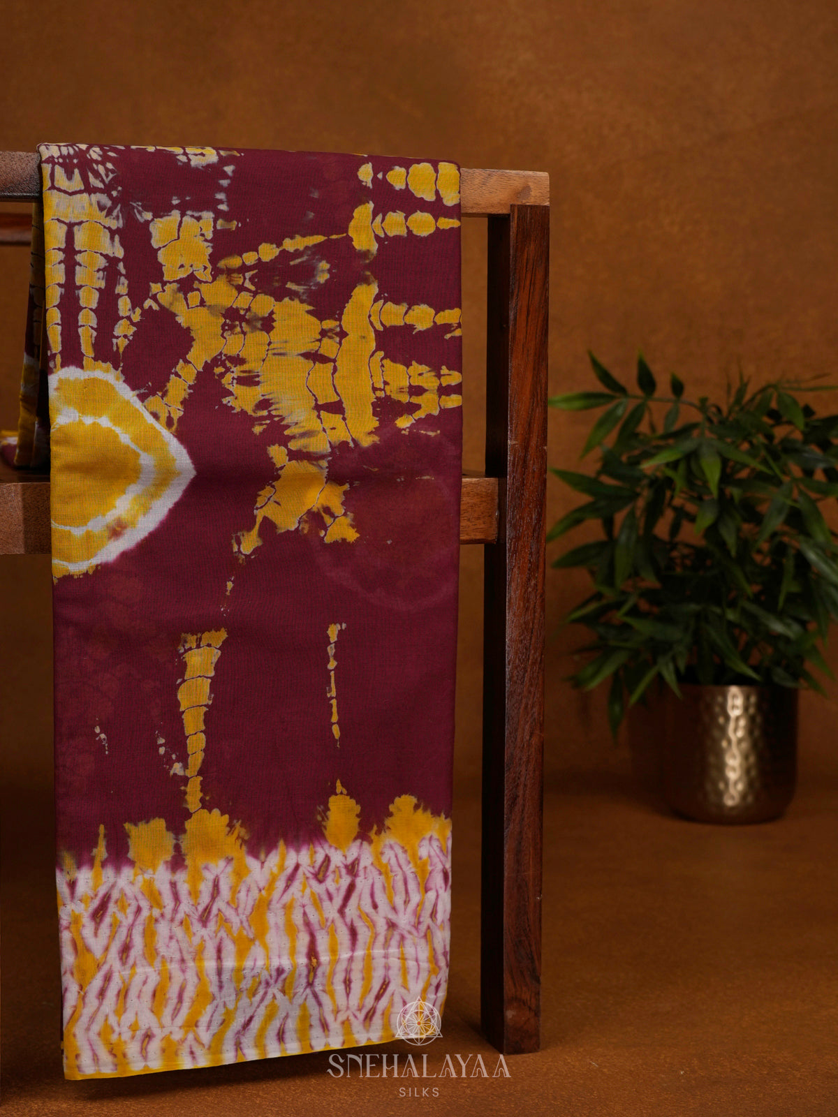 Maroon Jaipur Cotton Saree