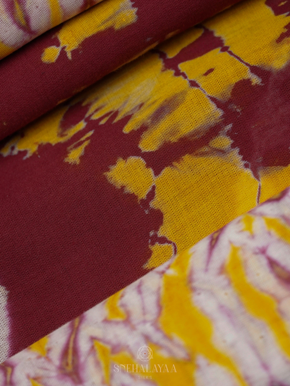 Maroon Jaipur Cotton Saree
