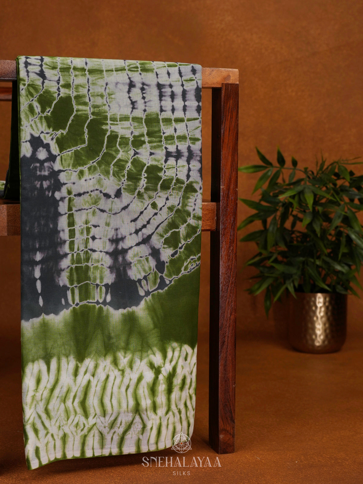 Olive Green Jaipur Cotton Saree