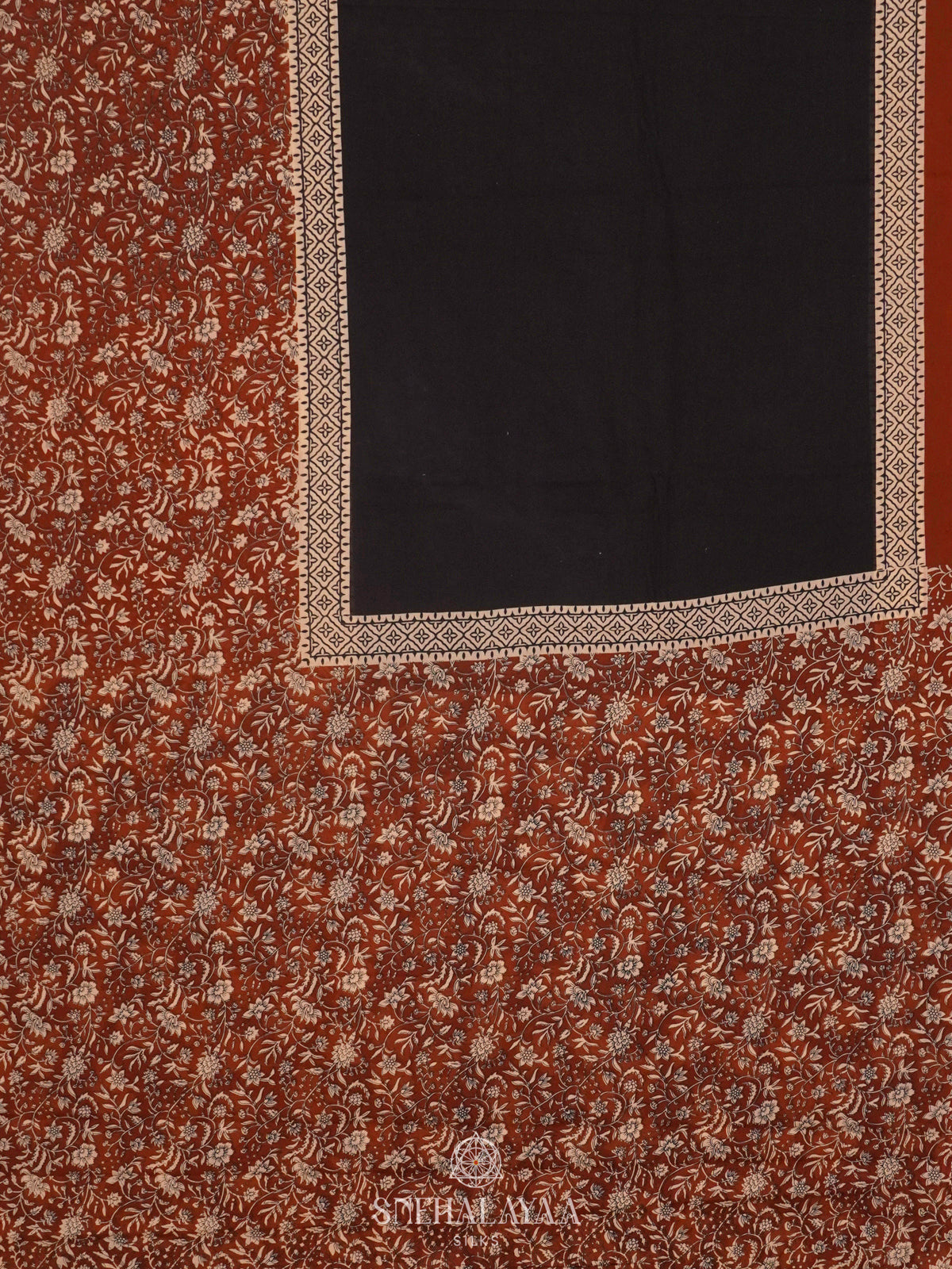 Black Jaipur Cotton Saree