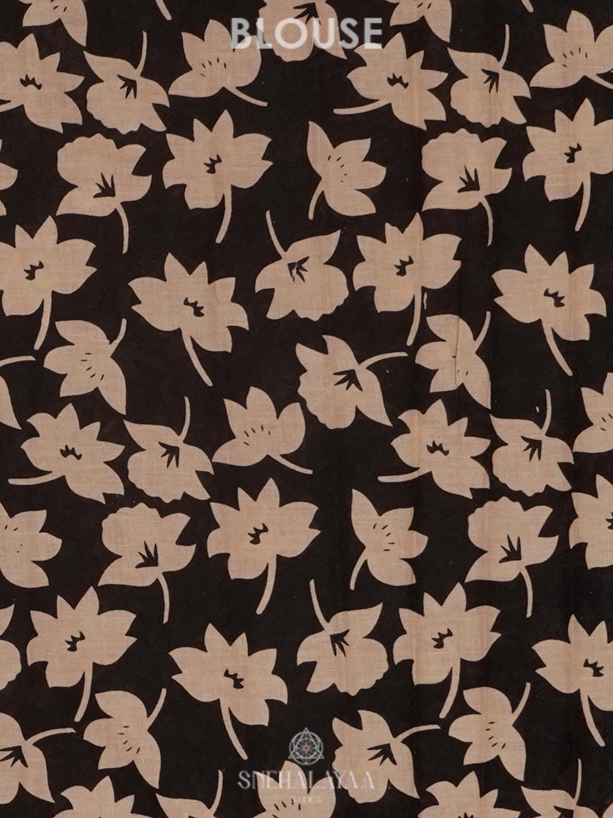 Black Jaipur Cotton Saree
