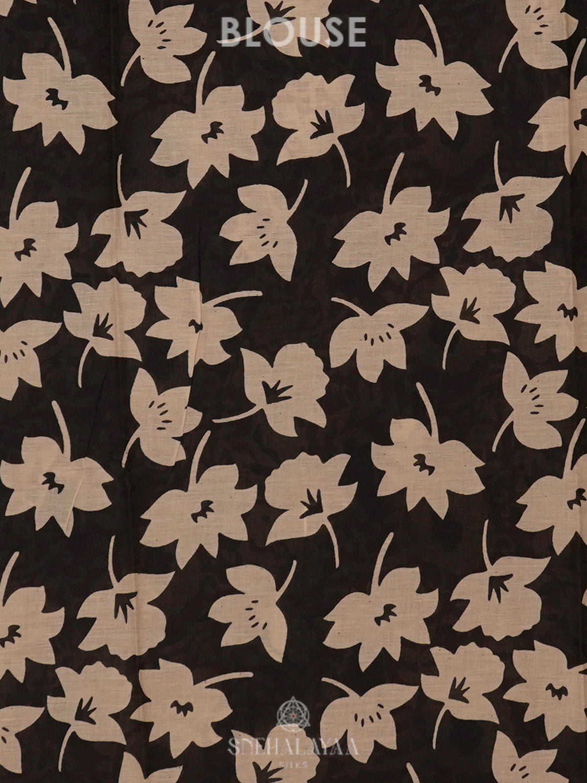 Black Jaipur Cotton Saree