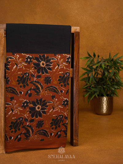 Black Jaipur Cotton Saree