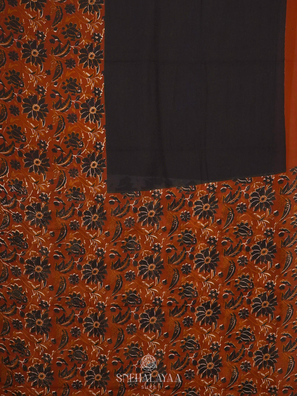 Black Jaipur Cotton Saree