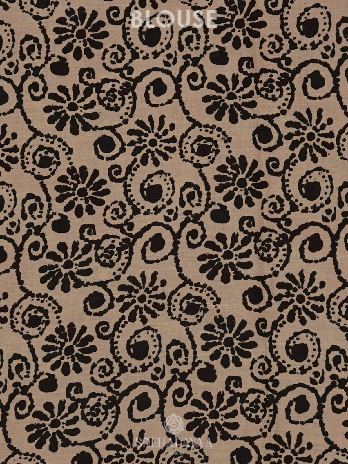 Black Jaipur Cotton Saree