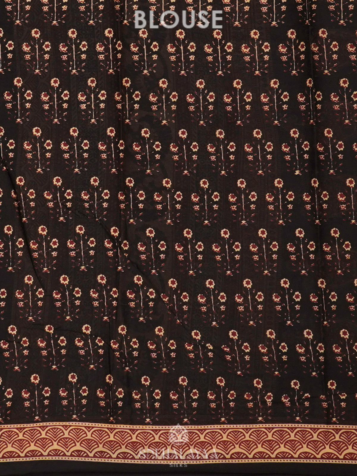Black Jaipur Cotton Saree
