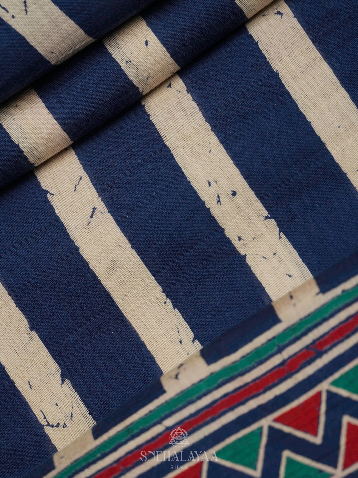 Indio Blue Chanderi Saree
