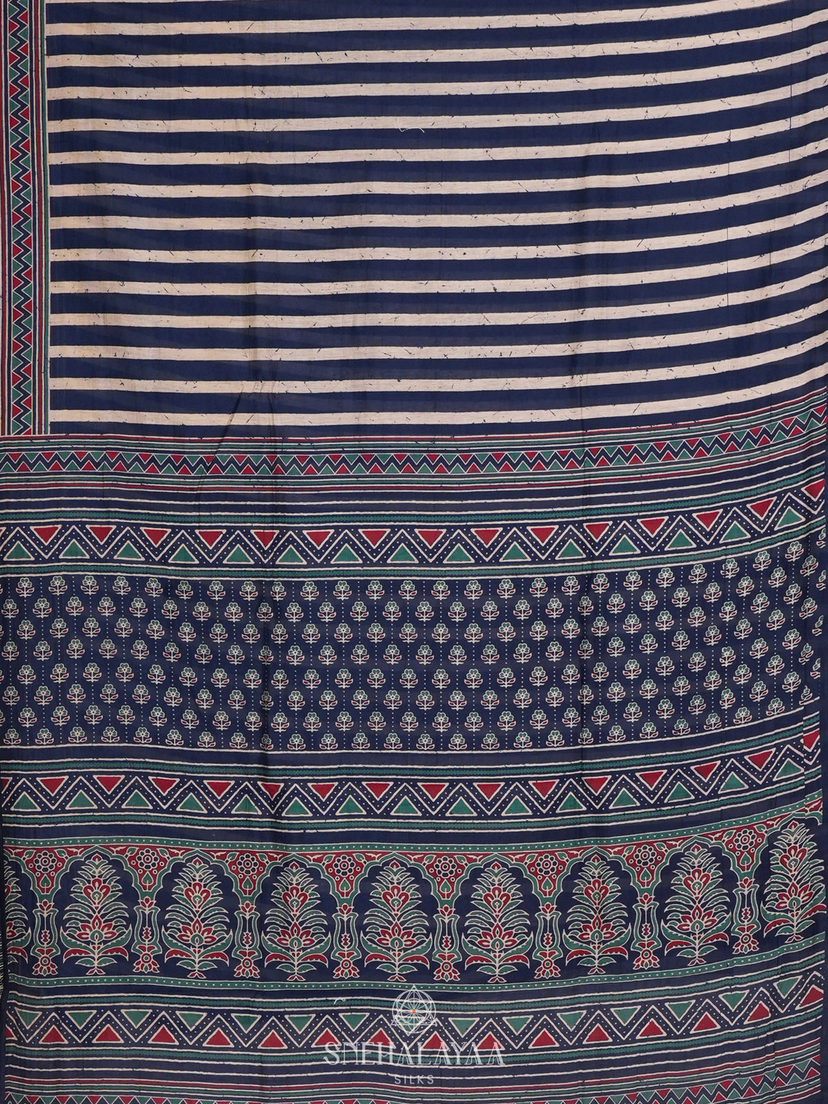 Indio Blue Chanderi Saree