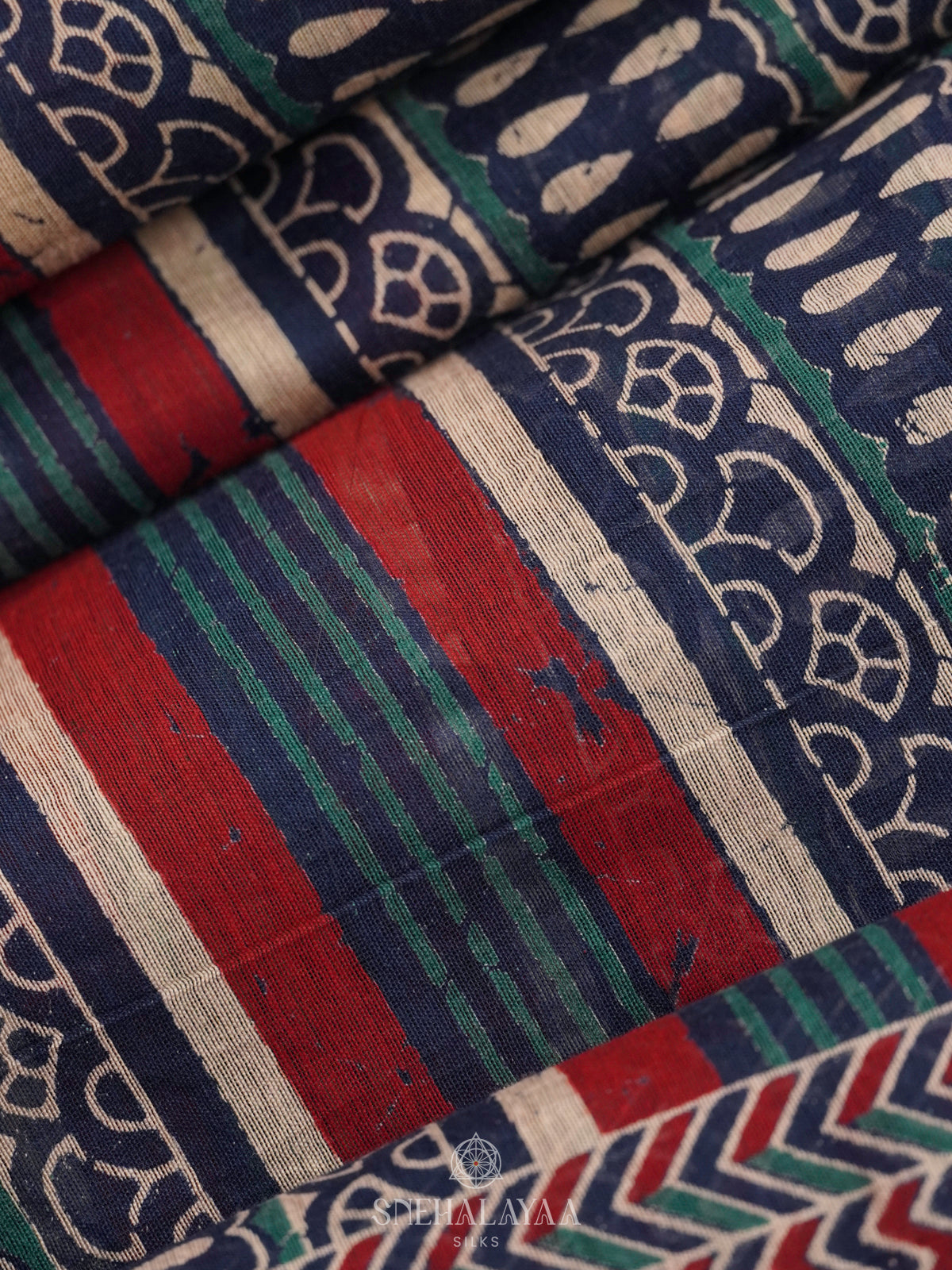 Indio Blue Chanderi Saree