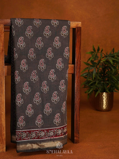 Grey Modal Silk Saree