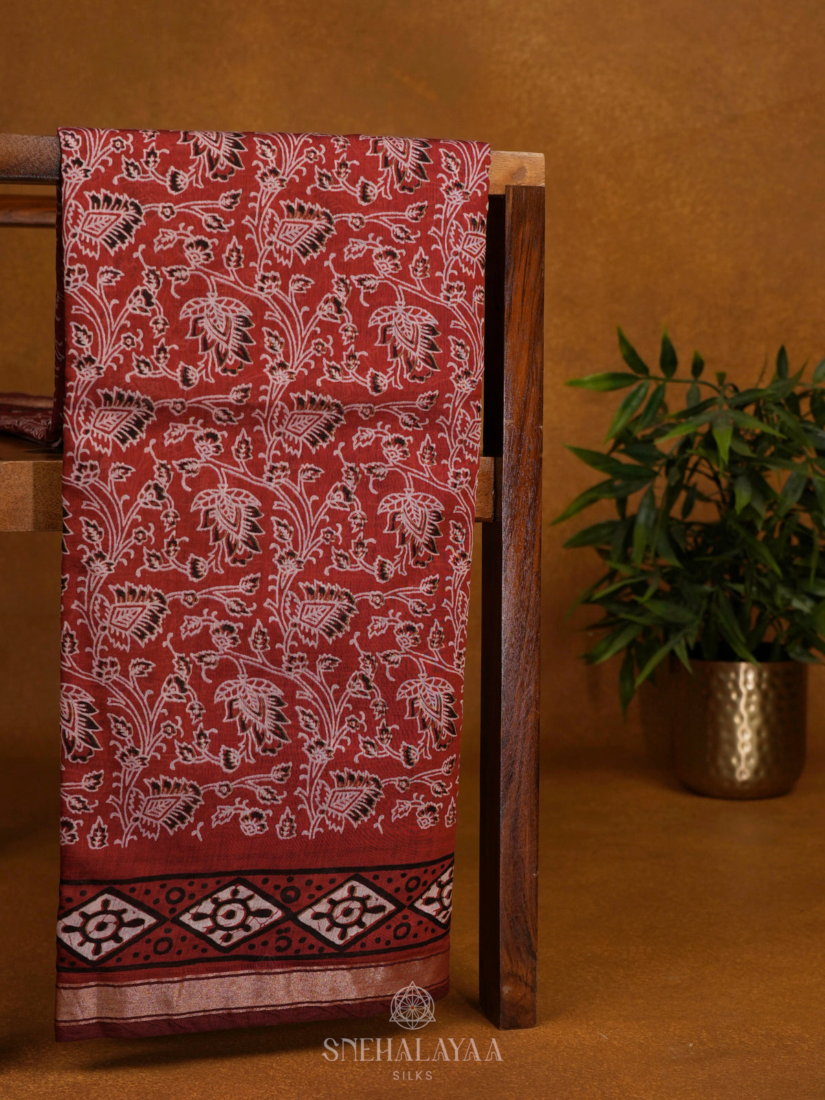 Red Modal Silk Saree