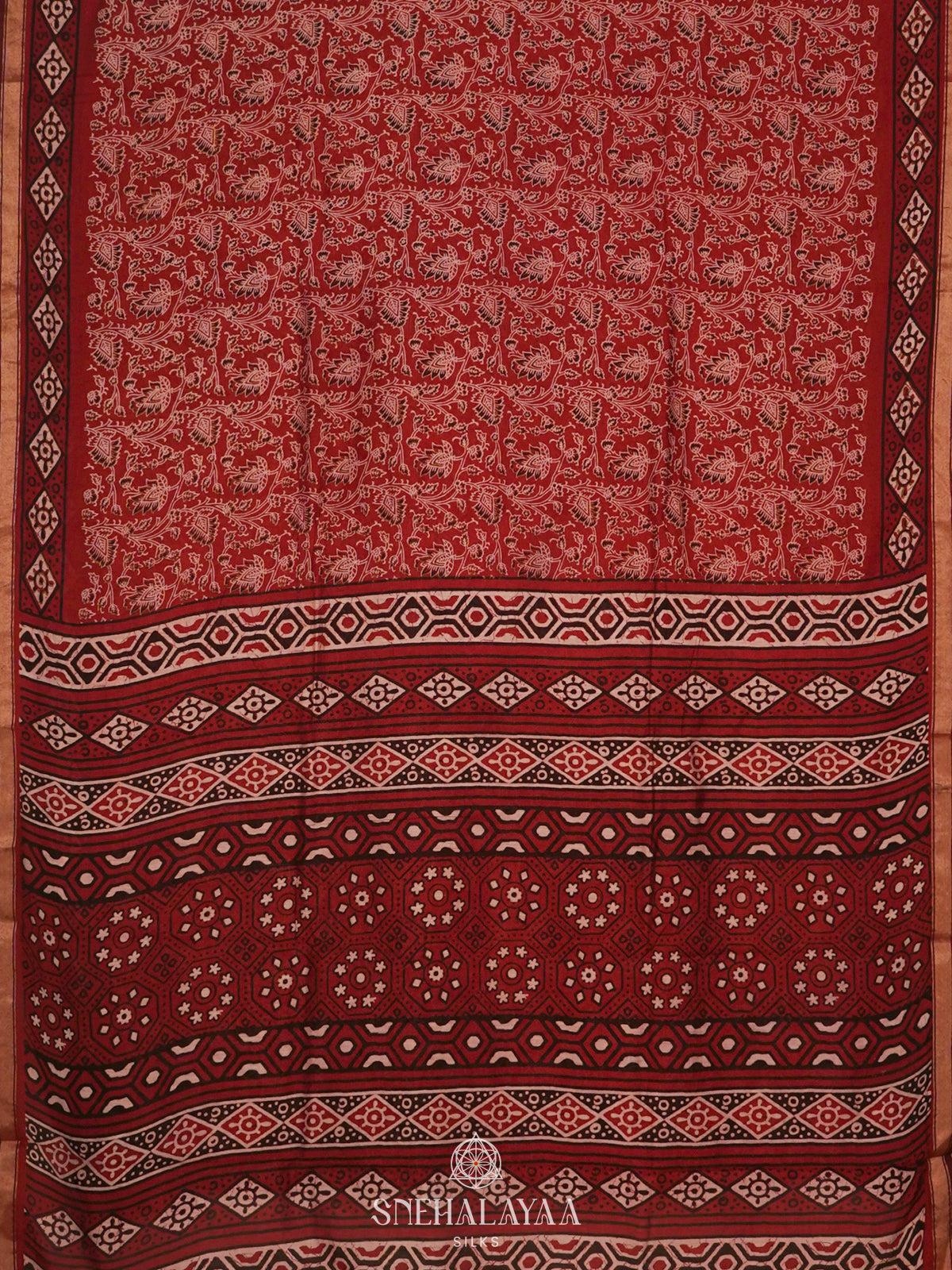 Red Modal Silk Saree