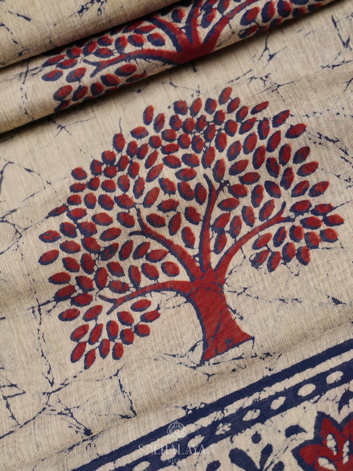 Off White Modal Silk Saree