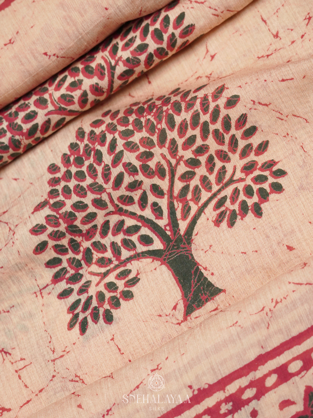 Cream Modal Silk Saree