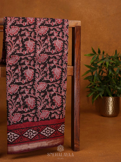Black Modal Silk Saree